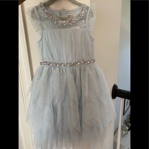H&M girls 6-7 sky blue tulle dress NWT